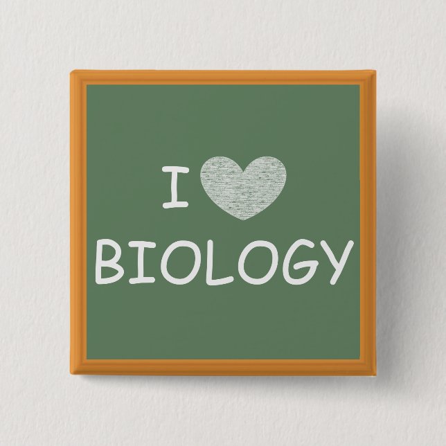 Chapa Cuadrada Amo biología (Anverso)