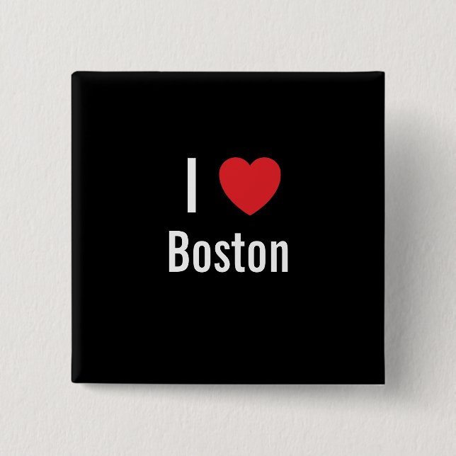 Chapa Cuadrada Amo Boston (Anverso)