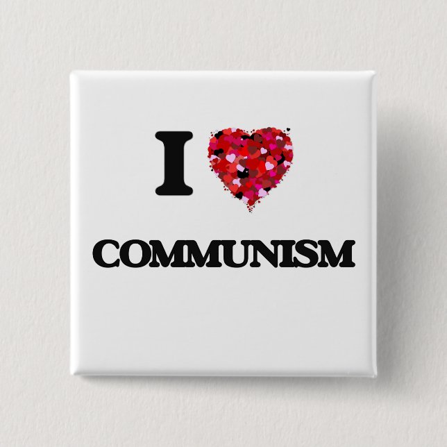 Chapa Cuadrada Amo comunismo (Anverso)