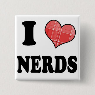 Chapa Cuadrada Amo (Corazón de Cuadros) Nerds