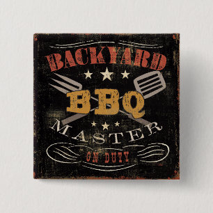 Chapa Cuadrada Amo del Bbq del patio trasero