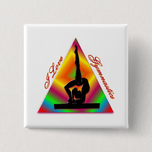 Chapa Cuadrada Amo el triángulo #4 de la gimnasia