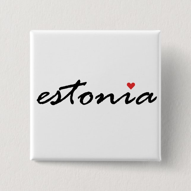 Chapa Cuadrada Amo Estonia (Anverso)