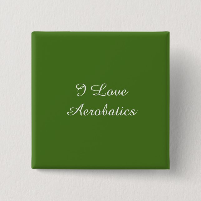 Chapa Cuadrada Amo La Aerobacía (Anverso)