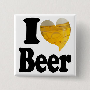 Chapa Cuadrada Amo la cerveza corazón