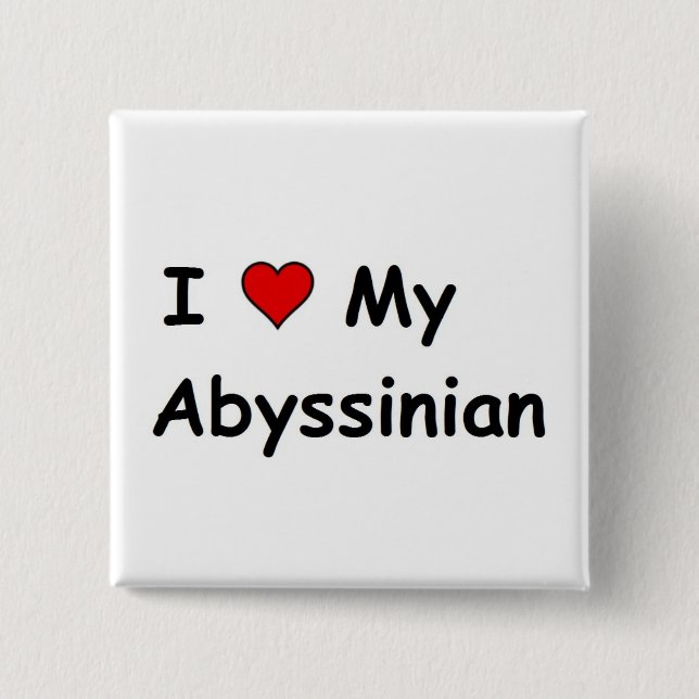 Chapa Cuadrada Amo Mi Abysinian (Anverso)