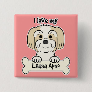 Chapa Cuadrada Amo mi Lasa Apso