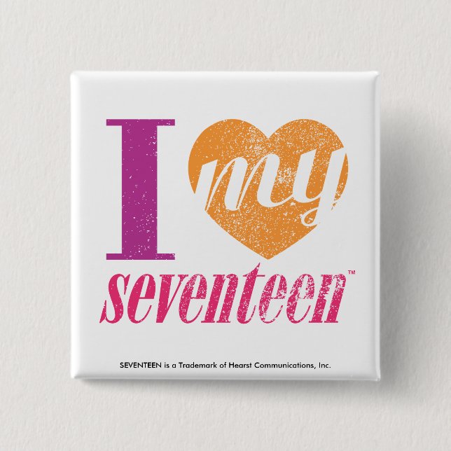 Chapa Cuadrada Amo mi naranja 17 (Anverso)