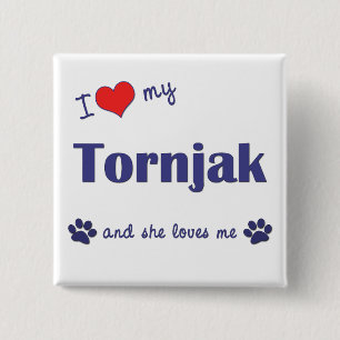 Chapa Cuadrada Amo mi Tornjak (el perro femenino)