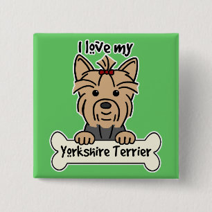 Chapa Cuadrada Amo mi Yorkshire Terrier