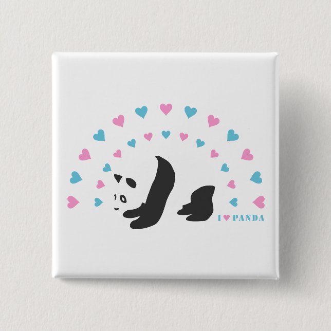 Chapa Cuadrada Amo Panda (Anverso)