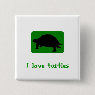 Chapa Cuadrada Amo tortugas