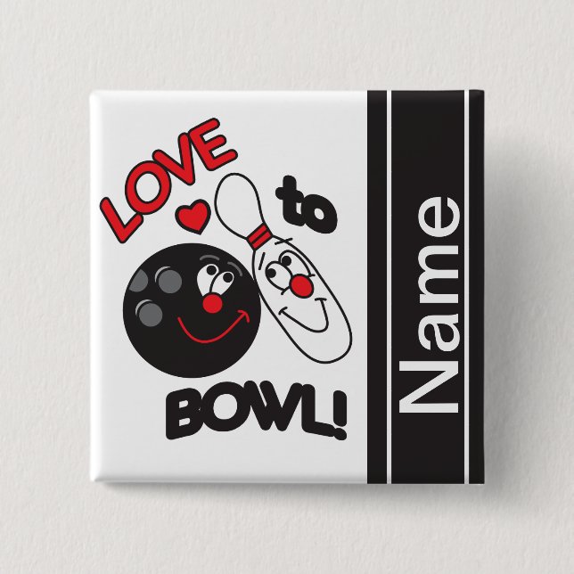 Chapa Cuadrada Amor a Bowl | Personalizar (Anverso)