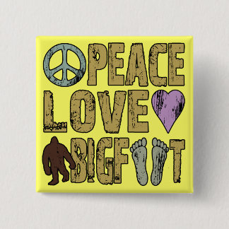 Chapa Cuadrada Amor Bigfoot de la paz