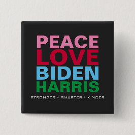 Chapa Cuadrada AMOR DE LA PAZ BIDEN HARRIS MÁS FUERTE Kinder