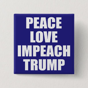 CHAPA CUADRADA AMOR DE LA PAZ IMPEACH TRUMP