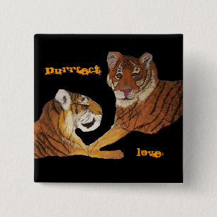Chapa Cuadrada Amor de Purrfect de los tigres