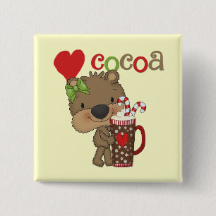 Chapa Cuadrada Amor del cacao del oso del chica