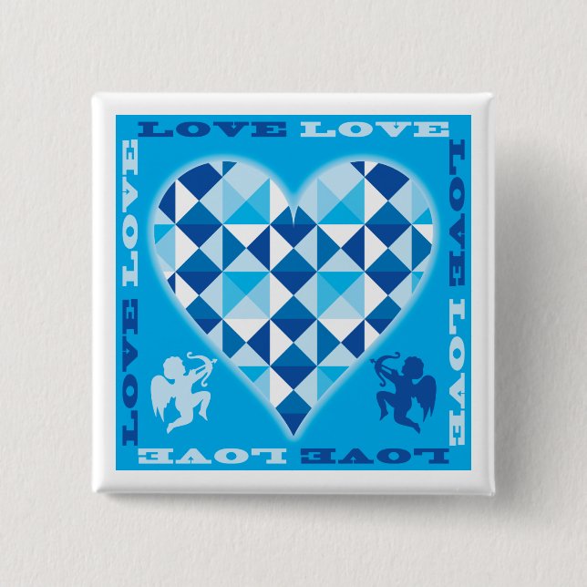 Chapa Cuadrada Amor (Diamante Azul) (Anverso)