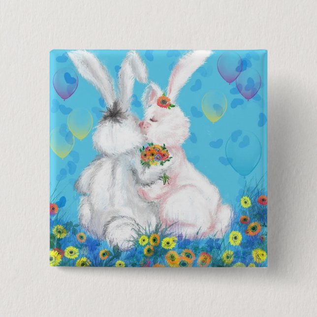 Chapa Cuadrada Amor dulce - Beso - abrazo (Anverso)