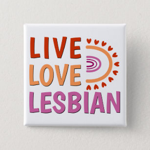 Chapa Cuadrada Amor en vivo lesbianas boho arco iris celebrar la 