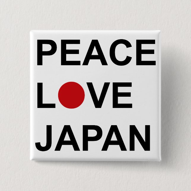 CHAPA CUADRADA AMOR JAPÓN DE LA PAZ (Anverso)