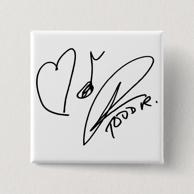 Chapa Cuadrada Amor-Música-Pin (Anverso)