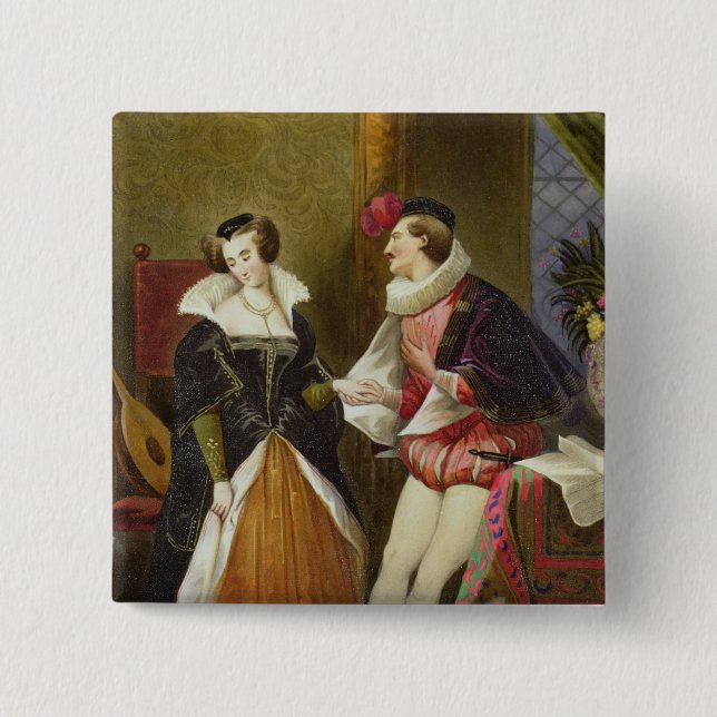 Chapa Cuadrada Amor no correspondido (Anverso)