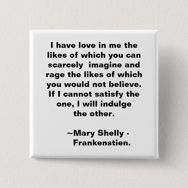 Chapa Cuadrada Amor y rabia (Anverso)