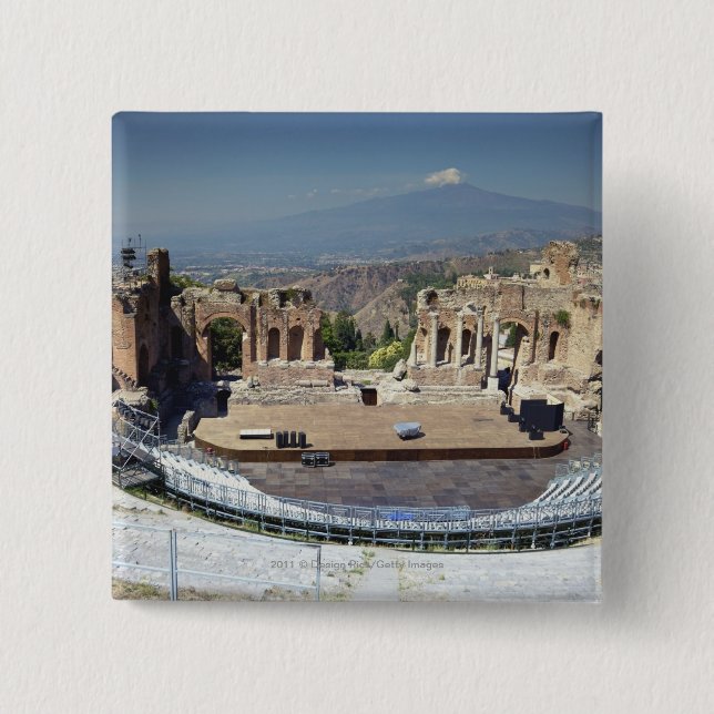 Chapa Cuadrada Amphitheatre griego 3 (Anverso)