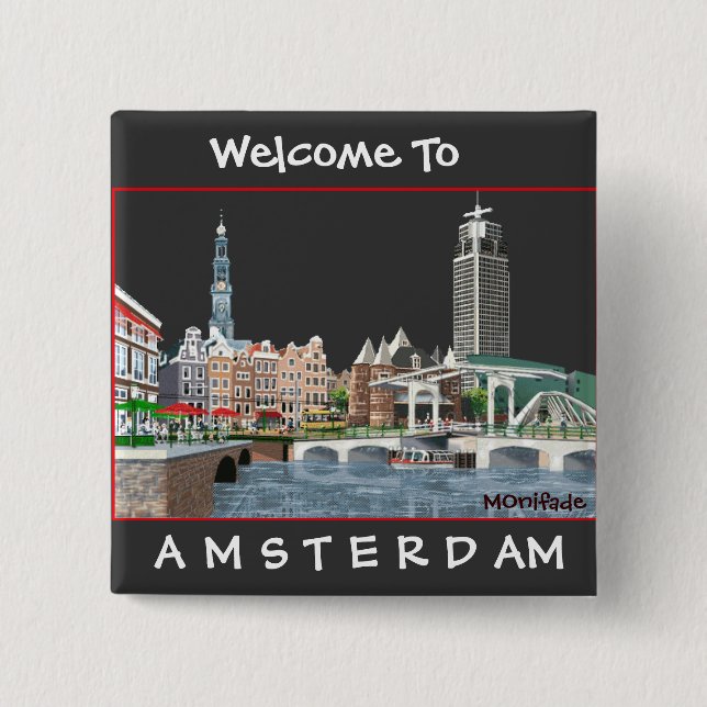 CHAPA CUADRADA AMSTERDAM, LOS PAÍSES BAJOS (Anverso)