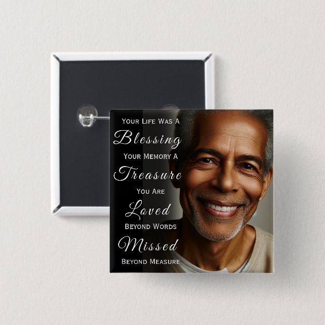 Chapa Cuadrada Añadir memoria fotográfica (Anverso y reverso)