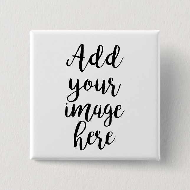 Chapa Cuadrada Añadir un distintivo cuadrado personalizable de im (Anverso)