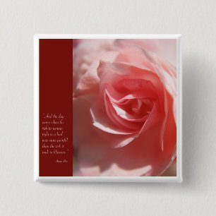 Chapa Cuadrada Anais Nin Quote Button in Pink