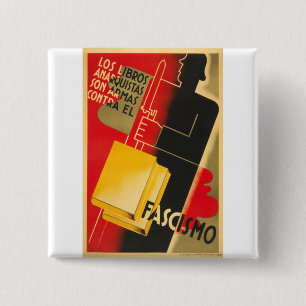 Chapa Cuadrada Anarquista de la guerra civil española/poster rar