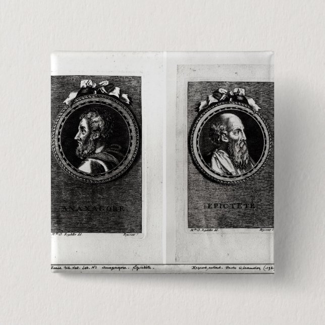 Chapa Cuadrada Anaxagorus y Epictetus (Anverso)