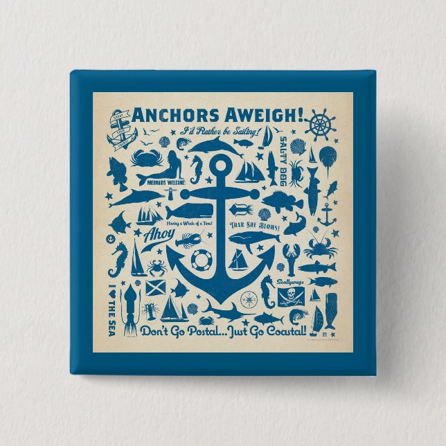 Chapa Cuadrada ¡Anchors Aweigh! (Anverso)