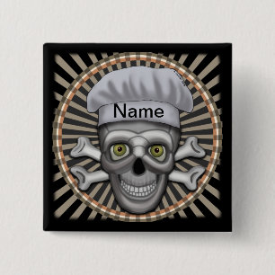 Chapa Cuadrada Anclaje cuadrado Skull Chef
