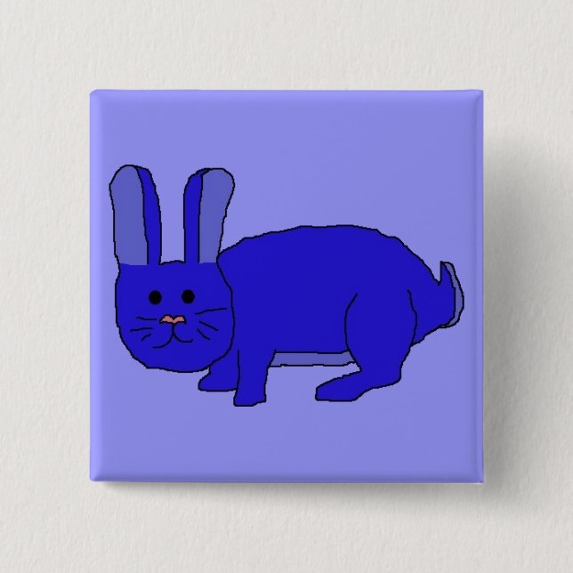 Chapa Cuadrada Anclaje indigo Bunny (Anverso)