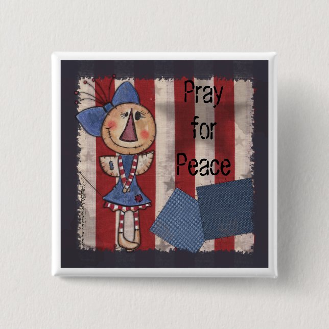 Chapa Cuadrada Ángel Americano Primitivo (Anverso)