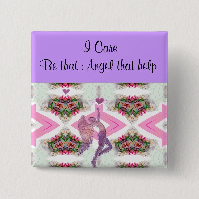 Chapa Cuadrada Angel Love_ (Anverso)