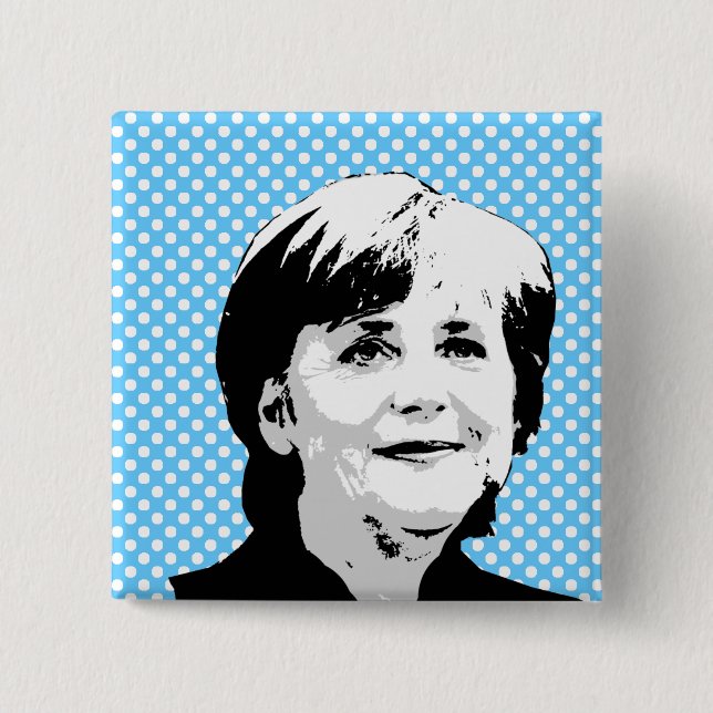 Chapa Cuadrada Angela Merkel (Anverso)
