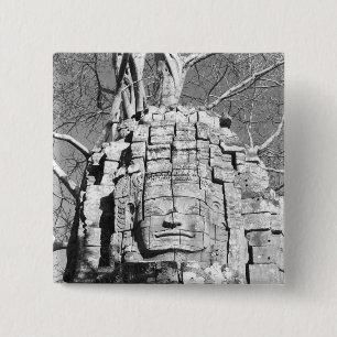 Chapa Cuadrada Angkor Camboya, cabeza del templo Ta Som