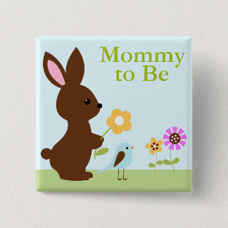 Chapa Cuadrada Animales Baby Shower del arbolado