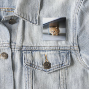 Chapa Cuadrada Animales de bebé más afectados Fluffy Naranja Ki