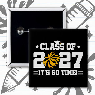 Chapa Cuadrada Animando la Graduación Clase de último año de 2027