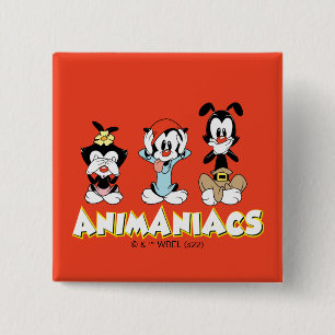 Chapa Cuadrada Animaniacs Gráfico de Warner Siblings "No Evil"