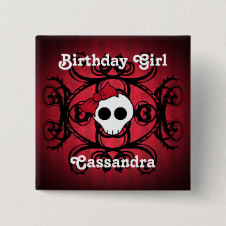 Chapa Cuadrada Aniversario de la calavera