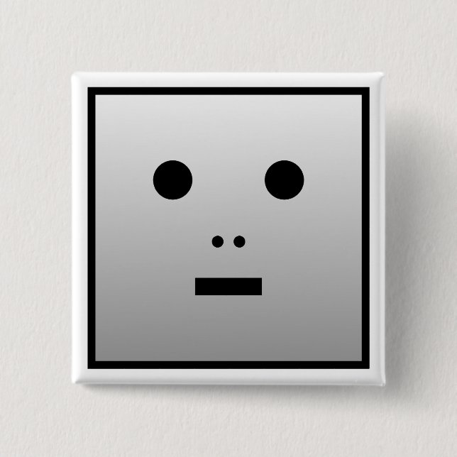 Chapa Cuadrada Anonymous Robot (Anverso)