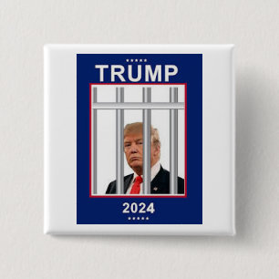 Chapa Cuadrada Anti Donald Trump 2024 Cárcel